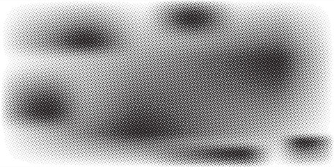 Abstract halftone monochrome dotted pattern.