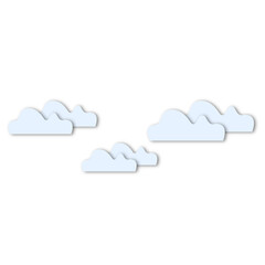 Cloud. Abstract white cloudy set isolated on transparent background. Vector illustration.