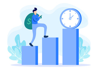 Illustration vector graphic cartoon character of investment