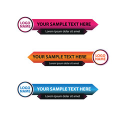 colorful lower thirds set template vector. Set of TV banners and bars for news and sport channels .