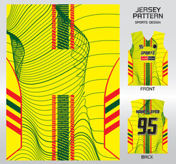 Pattern vector sports shirt background image.Fluttering yellow streaks pattern design, illustration, textile background for sports t-shirt, football jersey shirt.eps