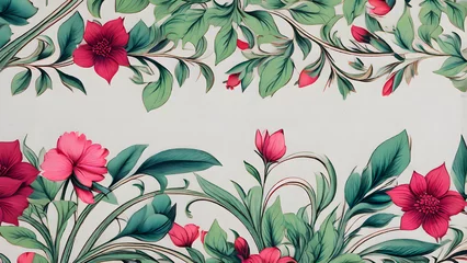 Rolgordijnen flower wallpaper design. generative AI, © sungsuk park