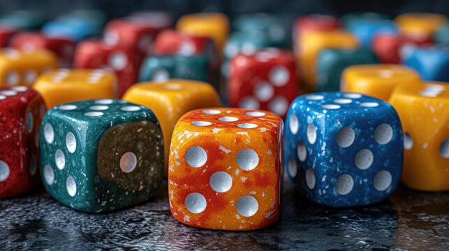 Diced Dreams: A Kaleidoscope of Colors in Geometric Order