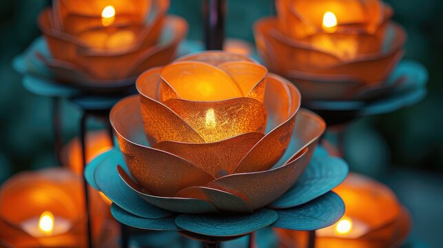 Circles of Serenity: A Close-Up of Glowing Candlelight