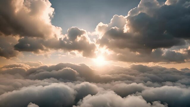 Dramatic timelapse of thick clouds rushing by.
