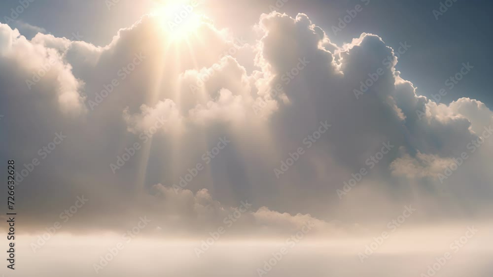 Poster sunlight trying to break free from the grasp of the clouds