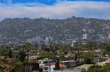 Obraz premium California USA May 17, 2023 Los Angeles view of Los Angeles from the observation deck of the movie museum