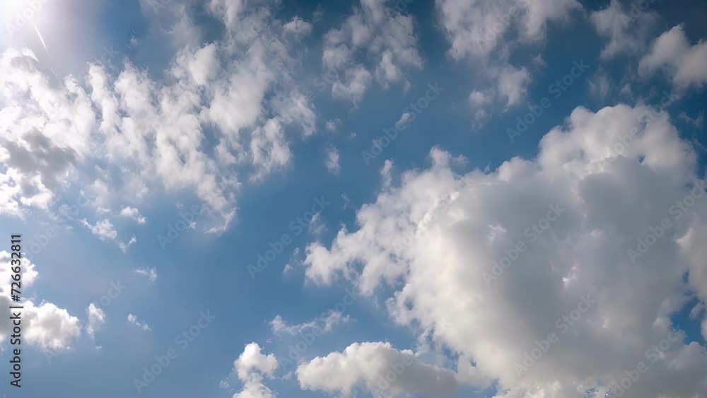 Poster A peaceful day with a deep blue sky and high cirrus clouds slowly moving overhead.
