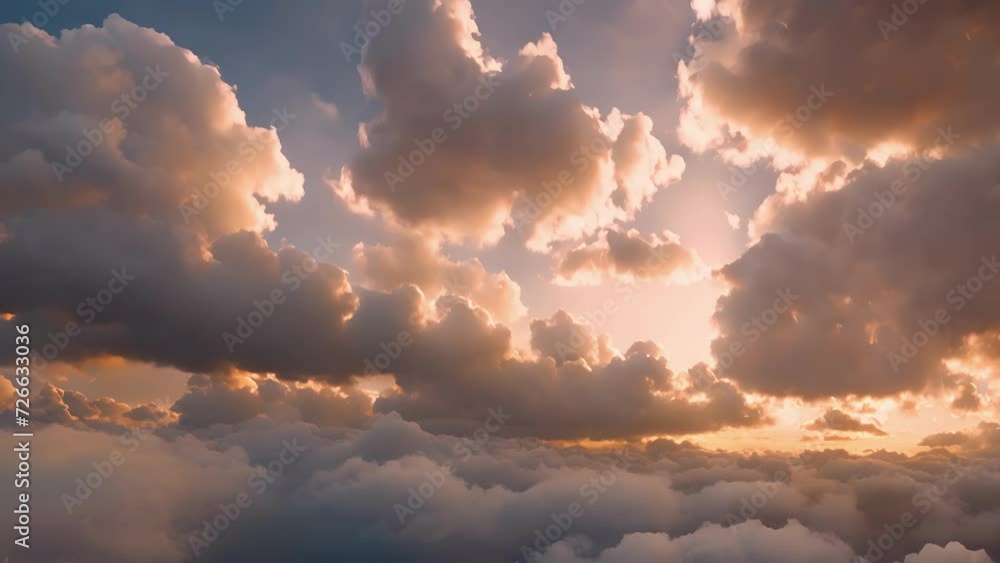 Poster the evening sky is adorned with delicate and evershifting dappled cloud patterns.