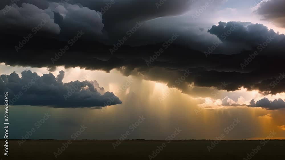Poster A turbulent sky filled with ominous thunderheads and the endless plains below make for a dramatic scene.