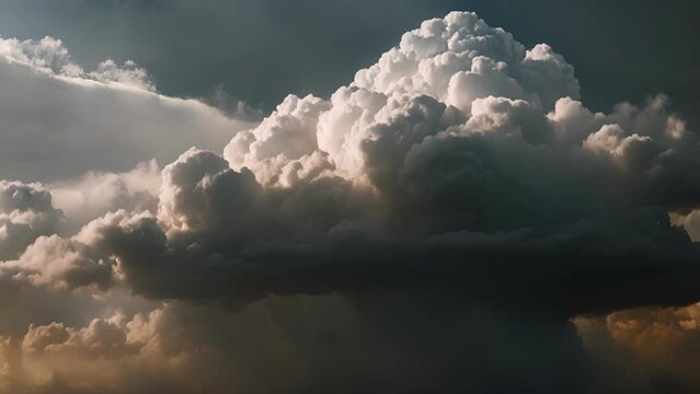 The plains are engulfed in darkness as foreboding thunderheads dominate the sky heralding a storm.