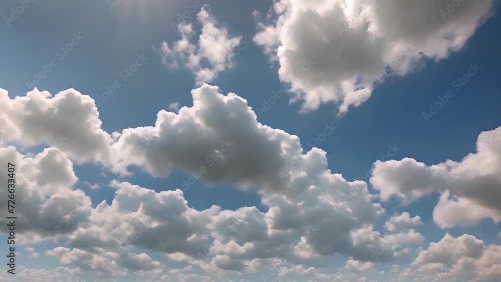 Poster a mesmerizing blue sky adorned with gentle altocumulus clouds.
