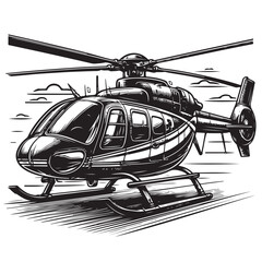 Vector stock illustration of modern helicopter