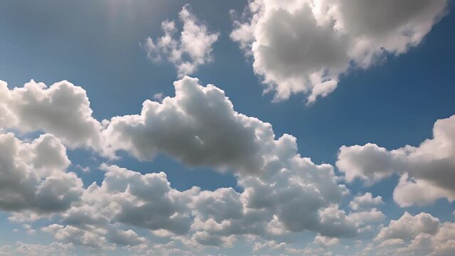 A mesmerizing blue sky adorned with gentle altocumulus clouds.