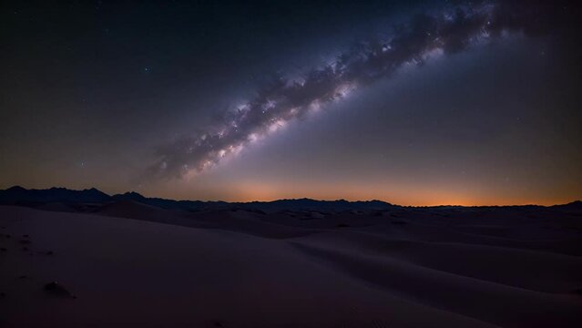 The desert night sky a blanket of ling stars