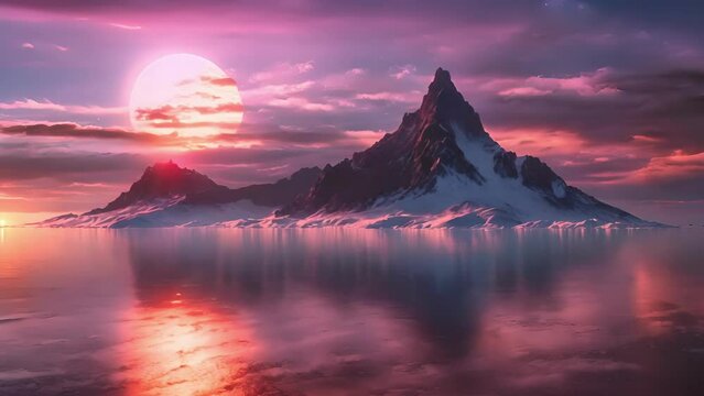 The surreal glow of stratospheric clouds adds an otherworldly feel to dawn.