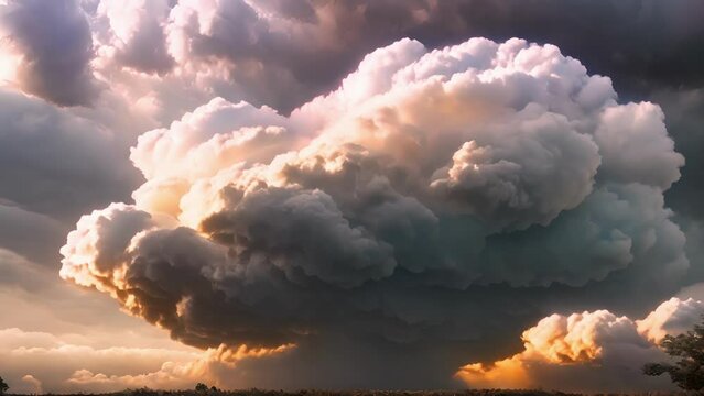 In the wake of the storm the sky is adorned with unique and captivating mammatus clouds adding a touch of drama to the scene.