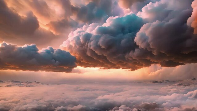 The sky is a canvas of soft pastel colors with the unique mammatus clouds adding a touch of mystery and intrigue.