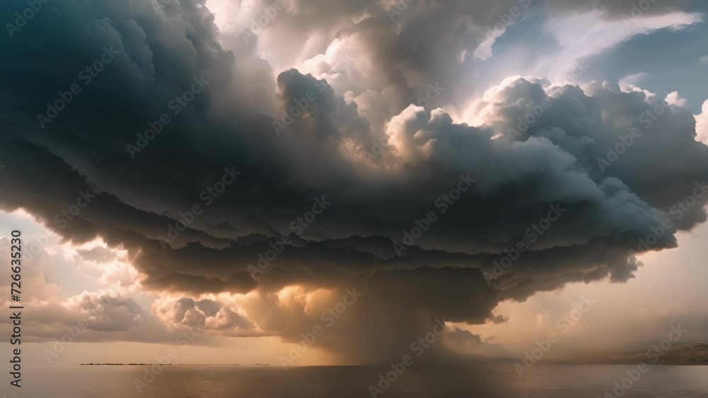 Poster as the monsoon approaches the sky becomes a canvas of brooding swirling clouds.
