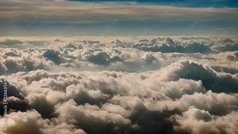 Poster A stunning aerial view of an expansive sky filled with a sea of clouds in every direction.