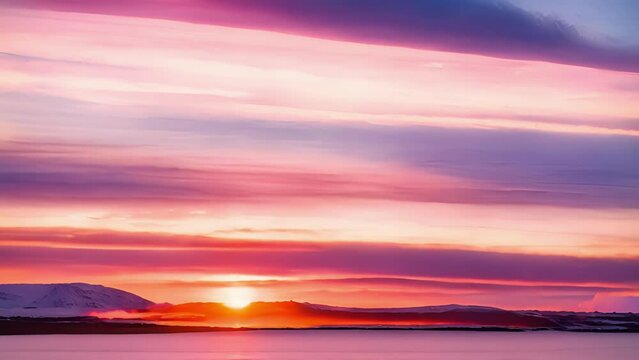 A magnificent sunrise reveals an uncommon sight of polar stratospheric clouds