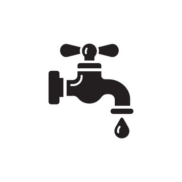 recommend clip art: Faucet with drop of water icon