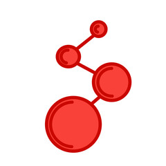 Molecule Vector Icon Illustration 