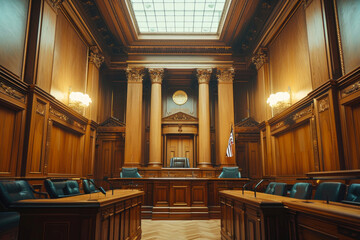 Justice Unveiled: Grand View of the Courtroom