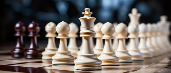 Chess King and Pawns in Strategic Formation