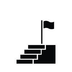 Stairs icon. Steps to success. Vector icon isolated on white background. eps10 for web 