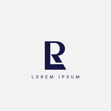 RL letter logo design. RL polygon, circle, triangle, hexagon, flat and simple style with white color variation letter logo set in one artboard. RL minimalist and classic logo. RL