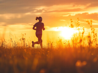 Morning cross-country running promotes exercise, fitness, and a healthy lifestyle.