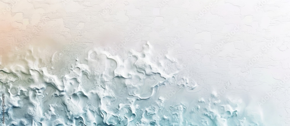 Poster light-colored abstract design with a gradient white background on an old cement wall texture.