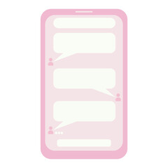 Obraz premium pink telephone chat box