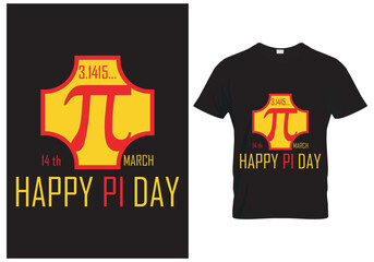 Happy PI Day T-shirt Design Vector