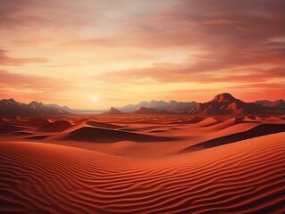 Fototapeta na wymiar Desert landscape at sunset