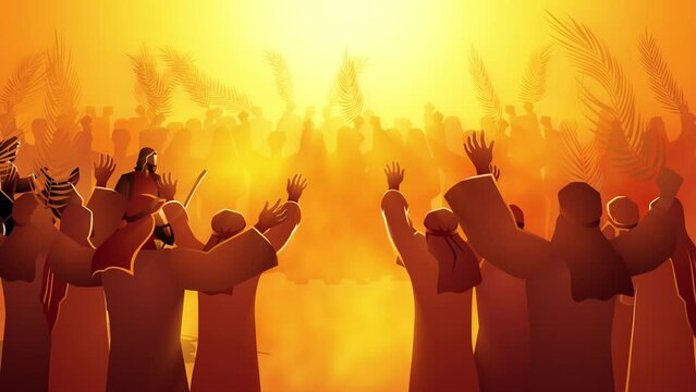 Biblical motion graphic series, Jesus comes to Jerusalem as King, Palm Sundays feast day