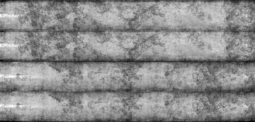 A grungy banner pattern of horizontal bands in black and white