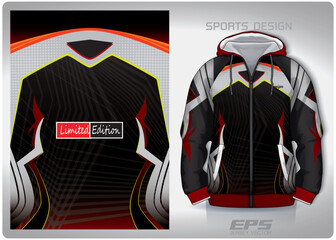 Vector sports shirt background image.black red white striped shirt pattern design, illustration, textile background for sports long sleeve hoodie,jersey hoodie.eps