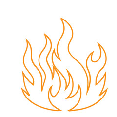 line fire flame icon set