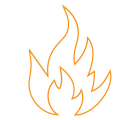 line fire flame icon set