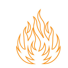 line fire flame icon set