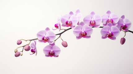 Orchid on white background