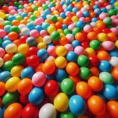 The colorful plastic balls that are in the ball pits for children to play