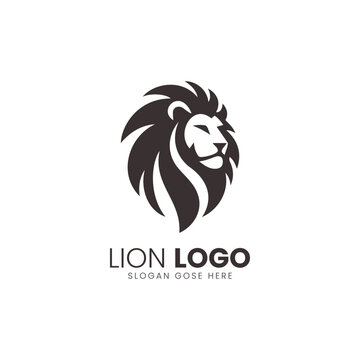 Striking Monochrome Lion Logo Design for Brand Identity