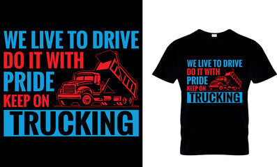 Truck T-shirt Design. Graphic and Illustration.