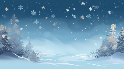 Festive snowflake background with beautiful design and space for text