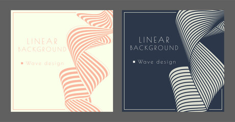 Background of wavy lines. Abstract design. Interior template, banners, posters, flyers. The idea of packaging goods, prints and creativity