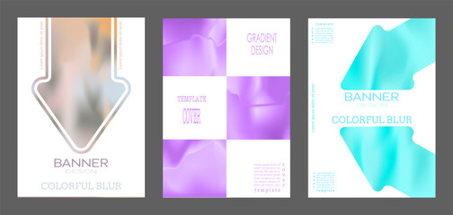Colorful gradient. A set of backgrounds for the cover, brochure, catalog and a creative design idea
