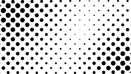 Abstract pop art comic style black halftone isolated on white background Vector. Dotted black dot spray vector illustration. Creative pattern vector halftone background. Black dot spray gradation.